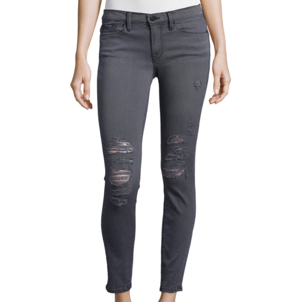 Frame Denim Le Skinny De Jeanne Ripped Jeans